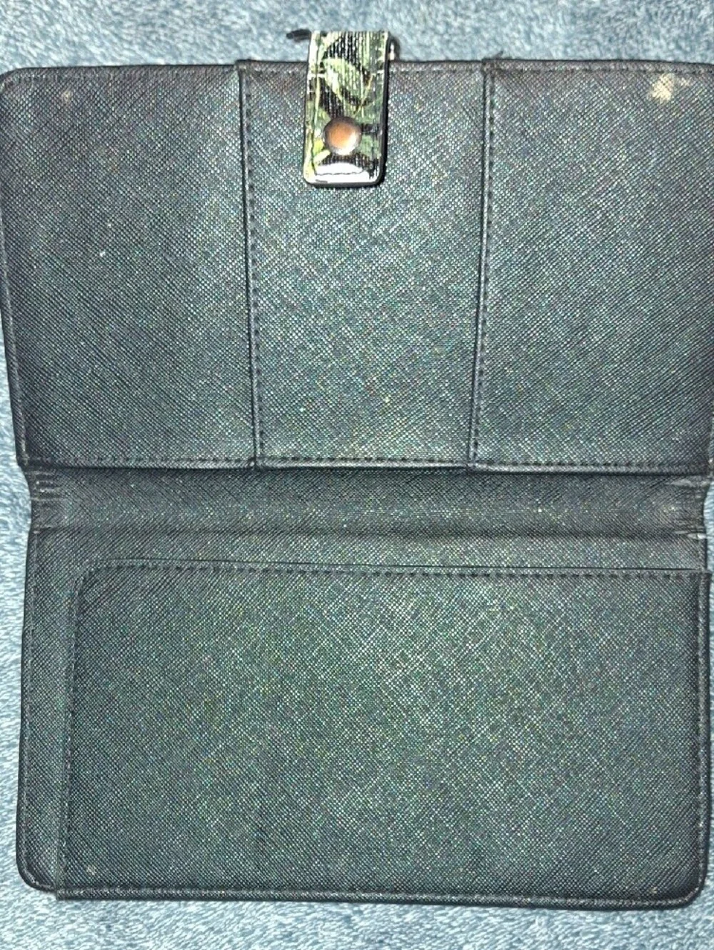 Maurices Floral Print Wallet in Dark Green with Multicolor Blooms